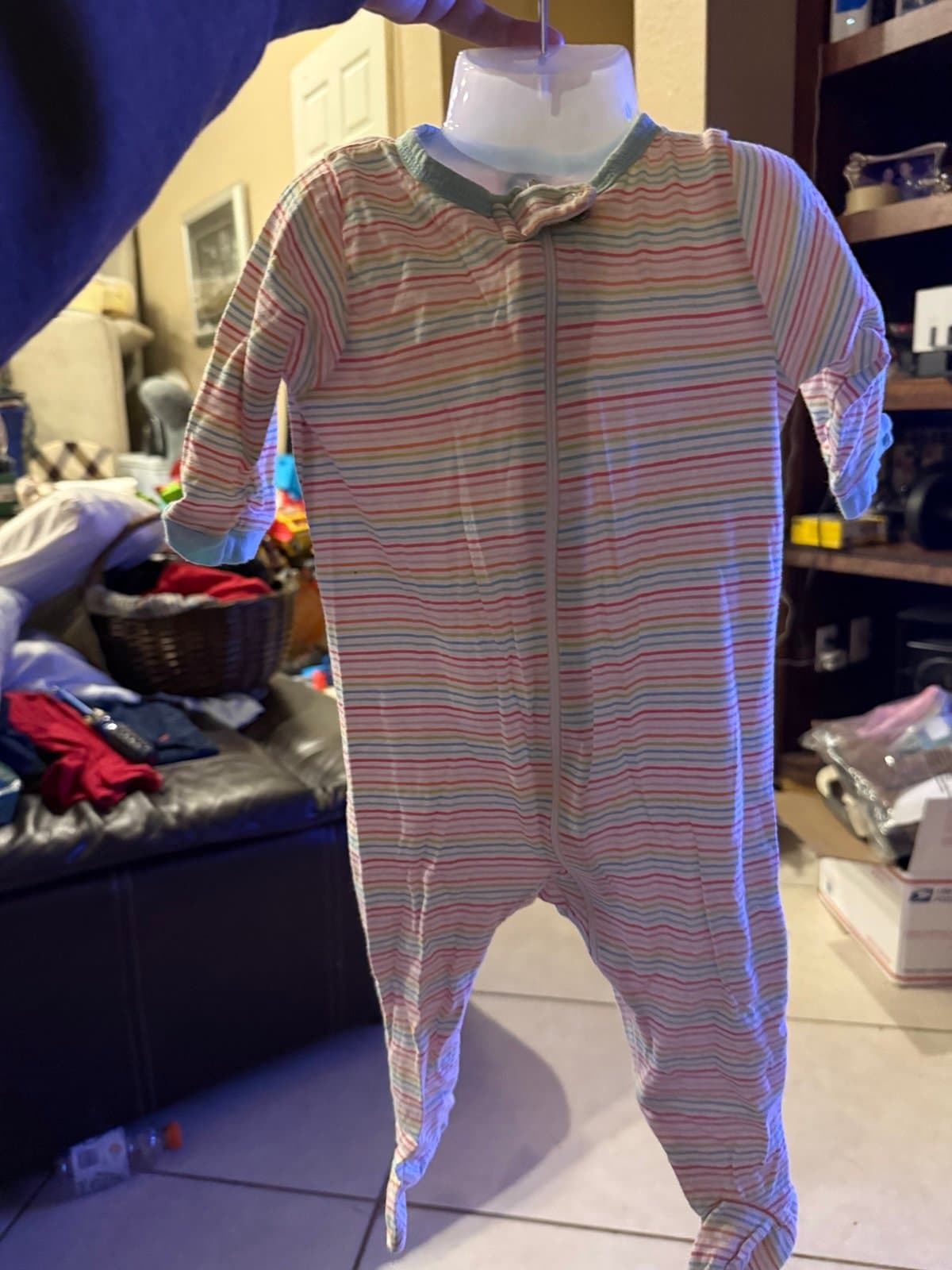 Gerber Rainbow Stripe Footed Sleeper 3-6 Months