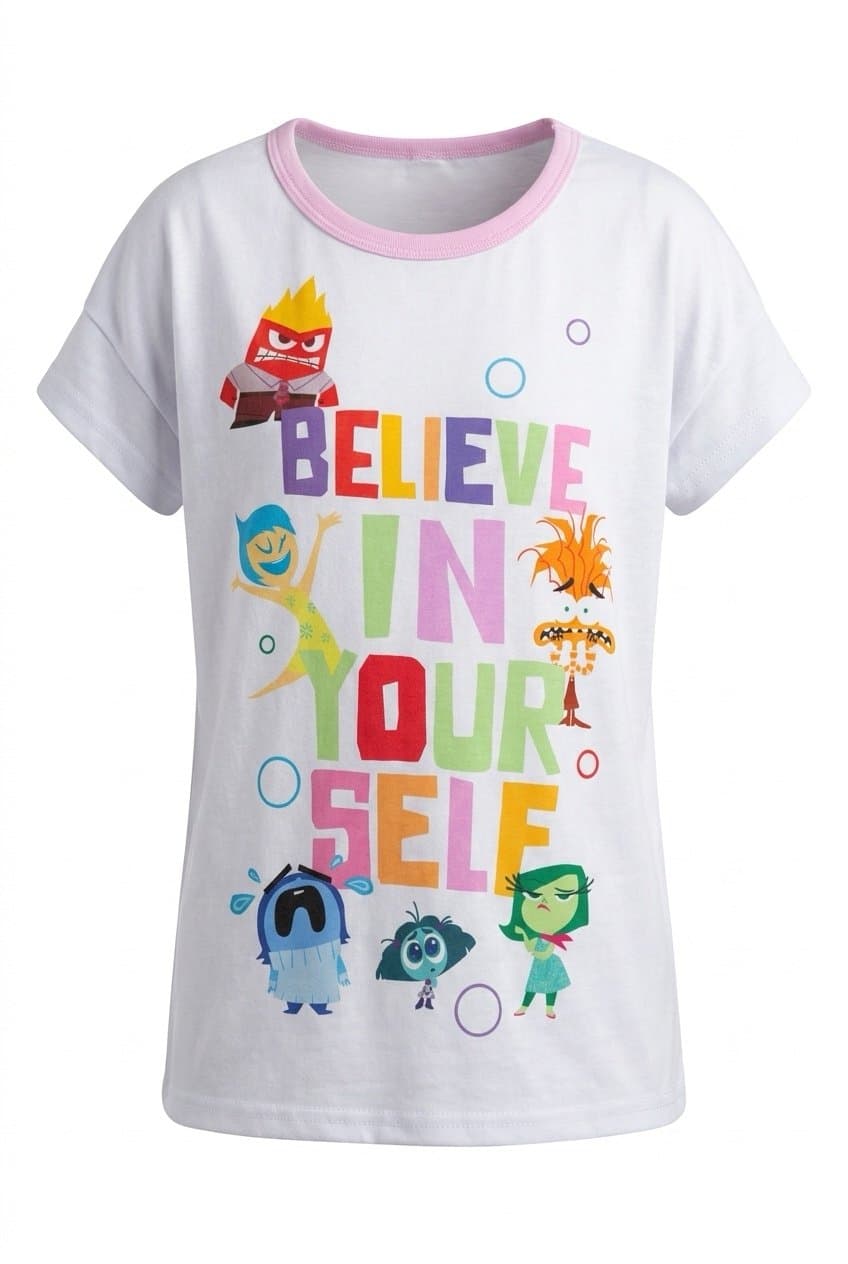 Disney Pixar Inside Out 2 Believe in Yourself T-shirt Kids Girls Size 10