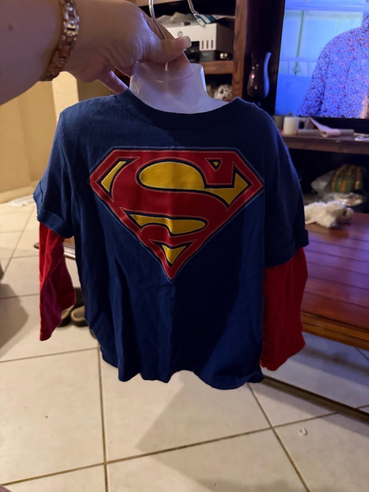 DC Comics Superman Long Sleeve Shirt Size 3T