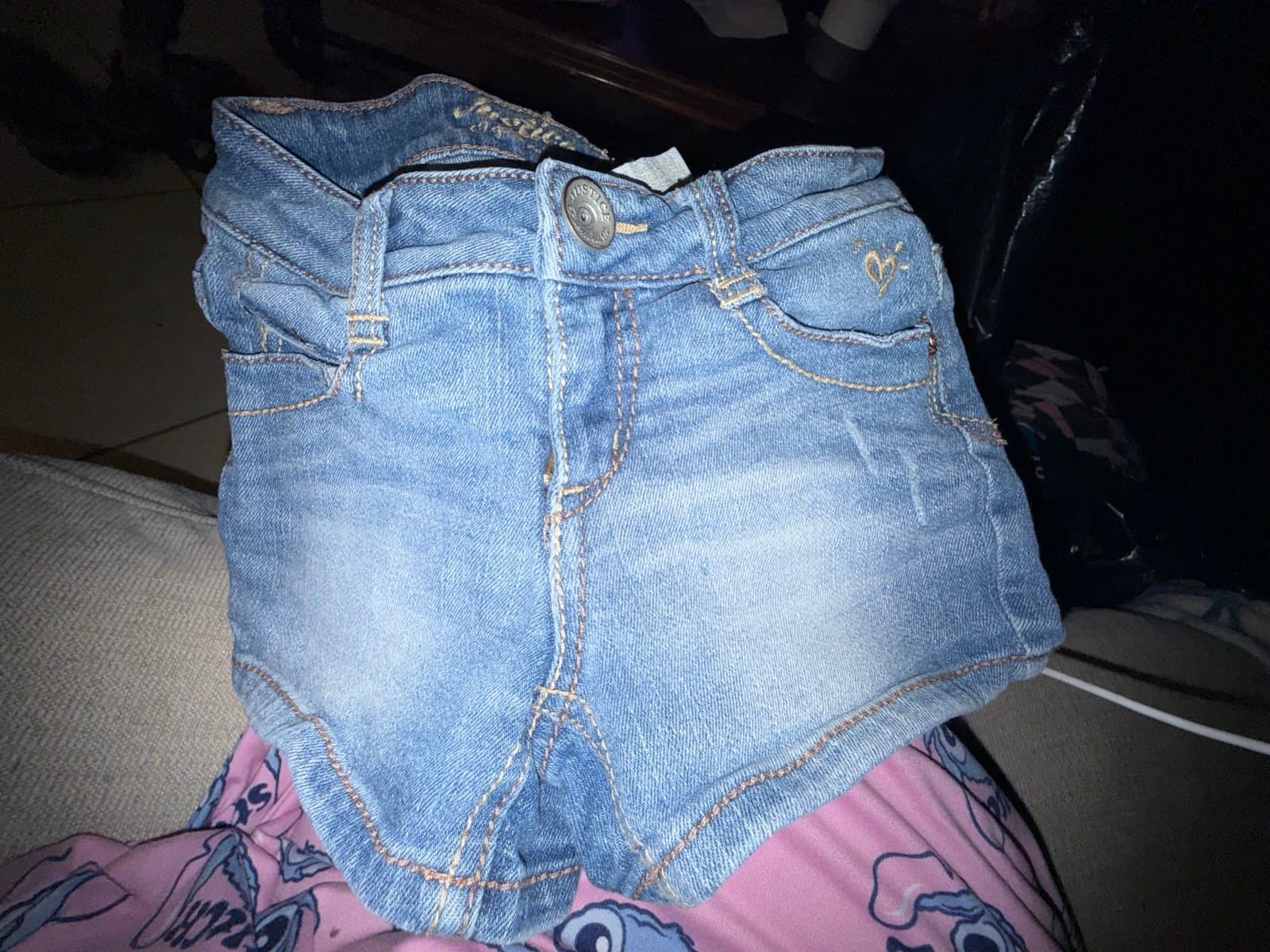 Justice Jeans light blue denim shorts 8S