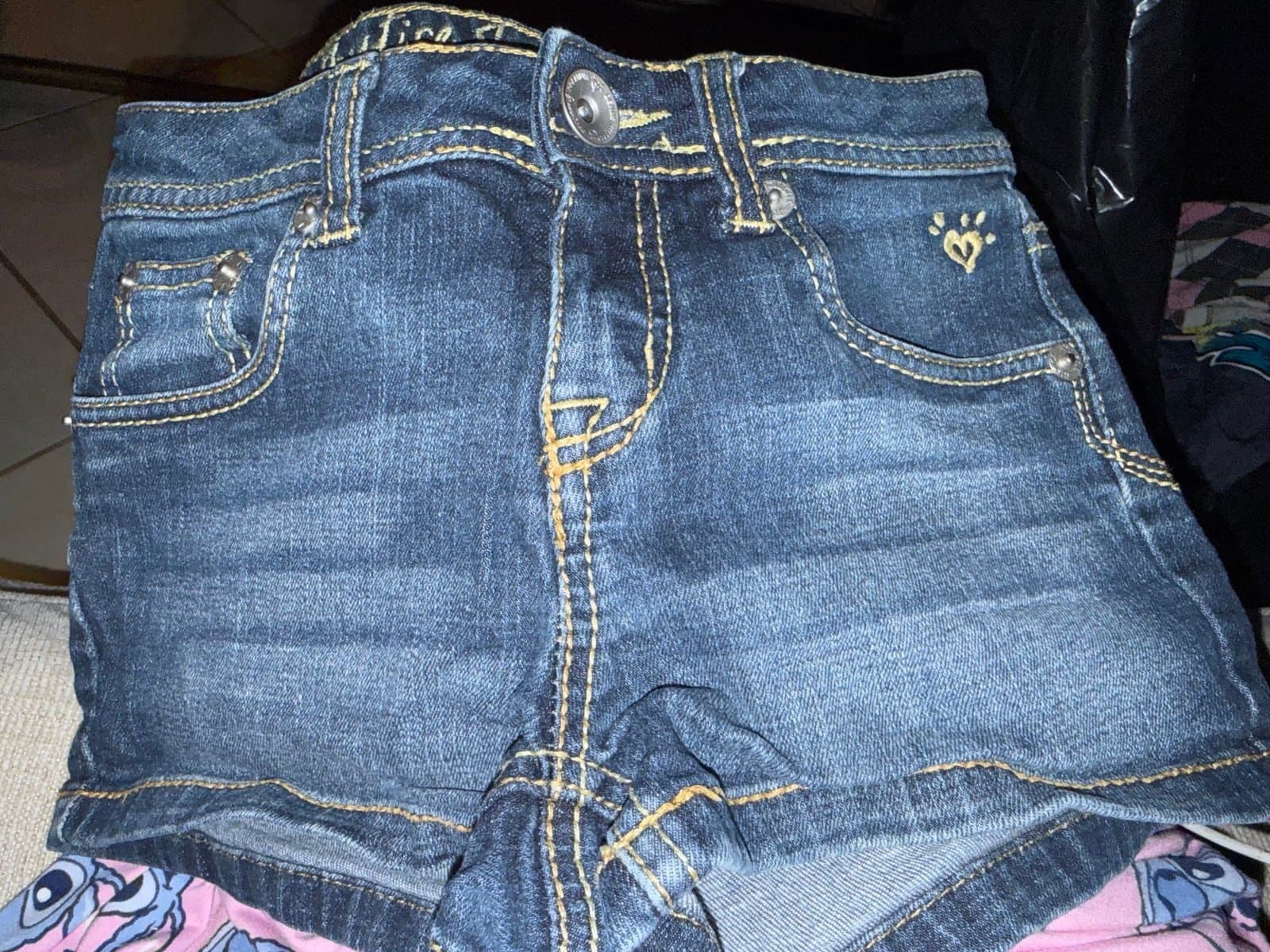 Justice Dark Wash Denim Shorts 10R