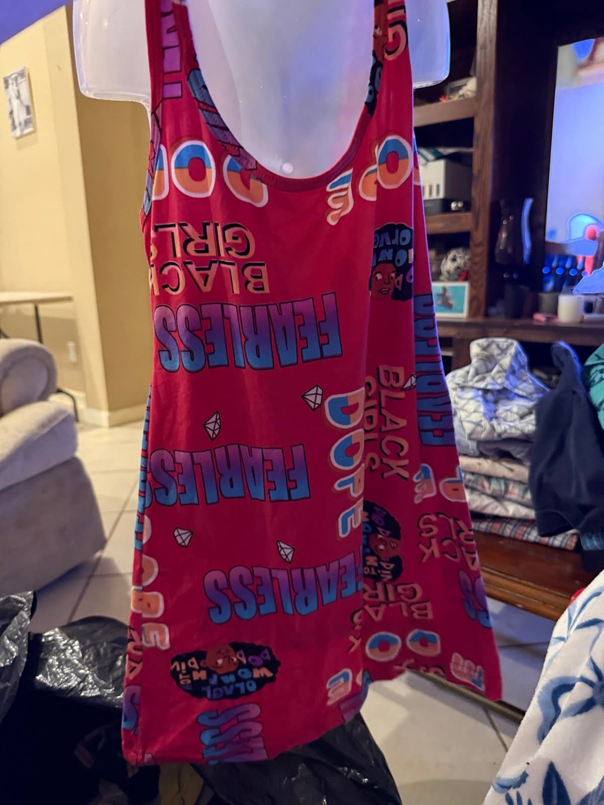 EMME JORDAN Fearless Black Girl Dope Diva Tank Dress S