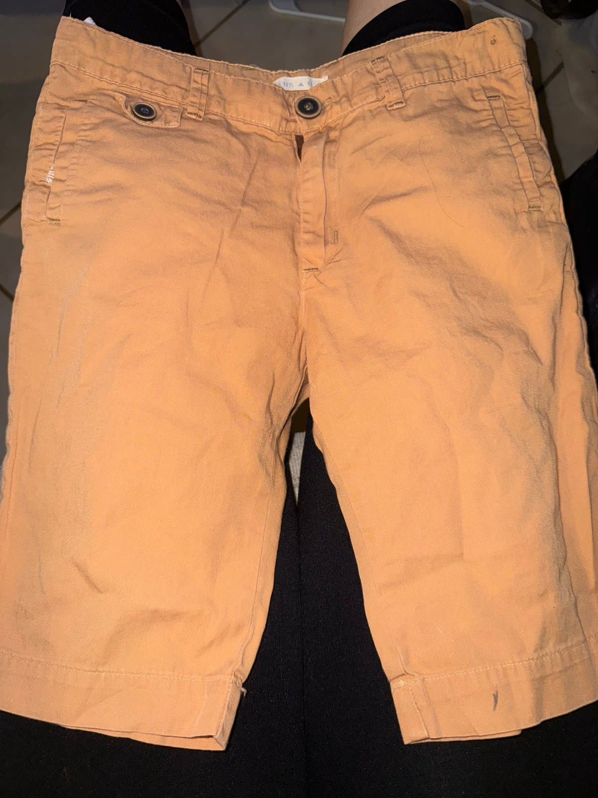 Mish-Mish Misa Boys Orange Khaki Shorts 6Y