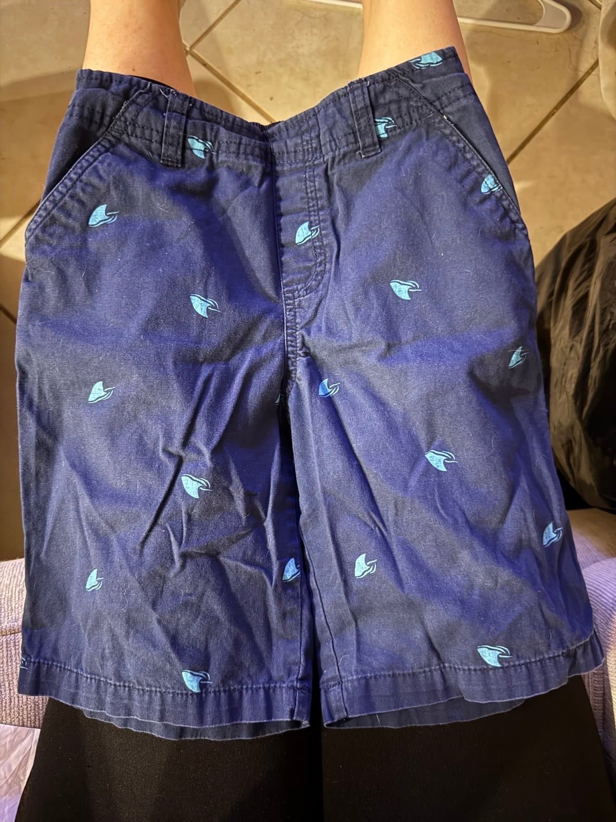 Garanimals 365 Kids Navy Blue Sailboat Shorts Size 7