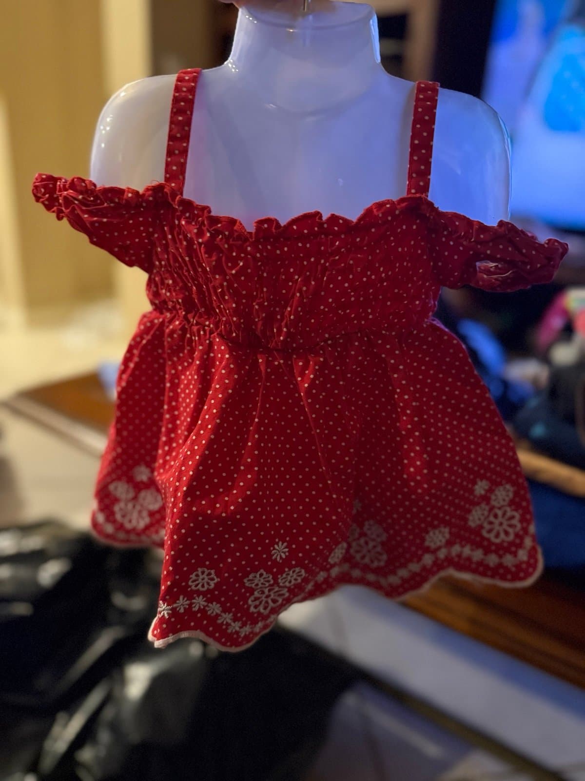 Baby HeadQuarters red polka dot baby top 18M