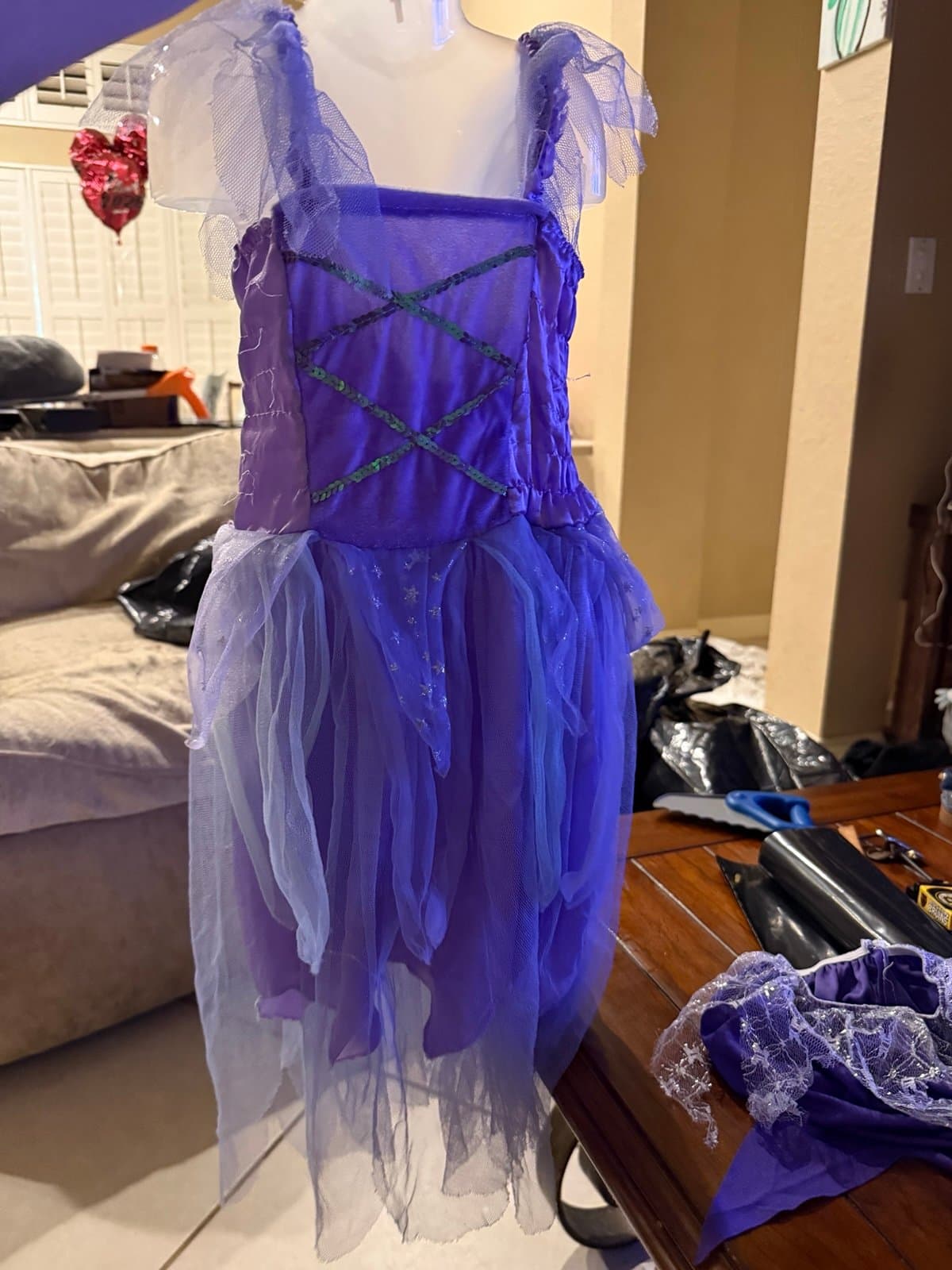 Purple Fairy Princess Costume Size Medium