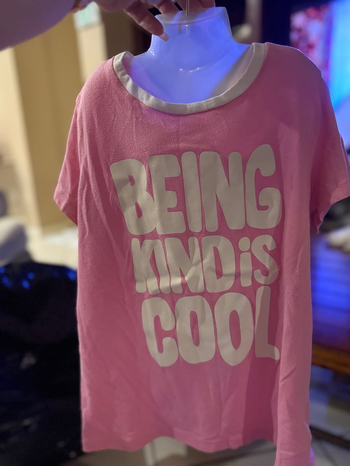 Old Navy Being Kind is Cool Pink Ringer T-Shirt L (10-12)