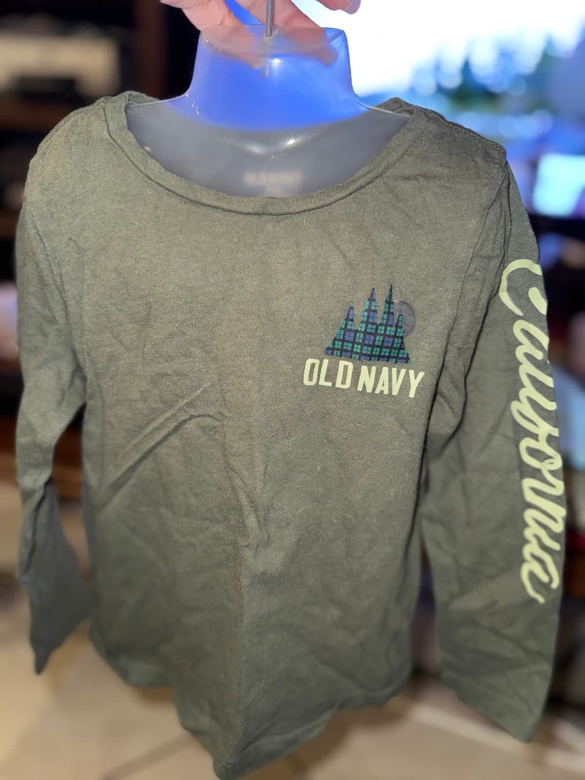 Old Navy XS (5) Olive Green California Long Sleeve Tee