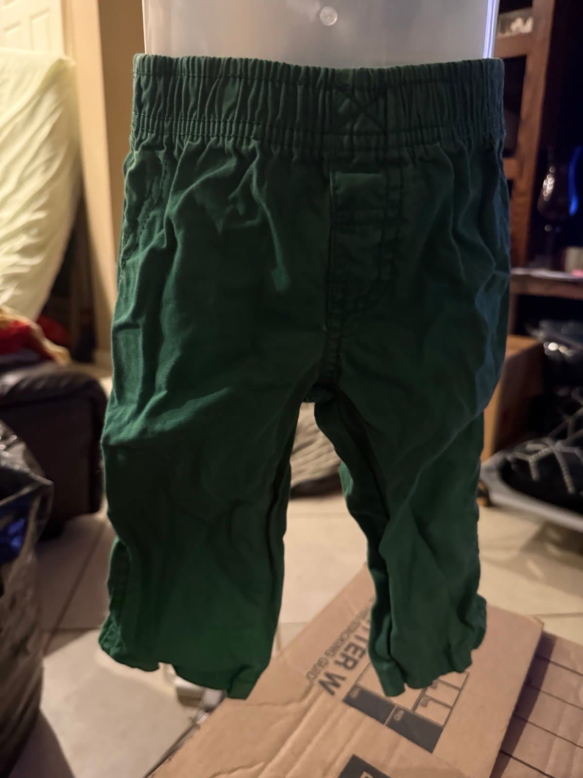 Carter's green baby pants 12 months