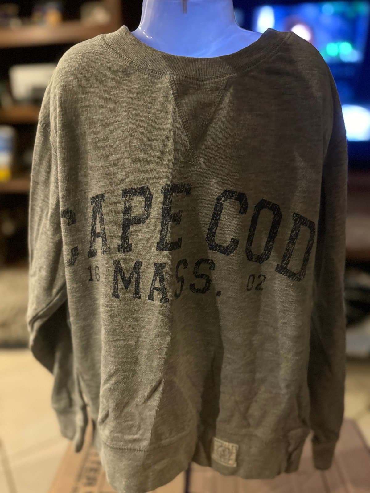 Cuffy's Cape Cod Mass. Grey Sweatshirt XS (5-6)