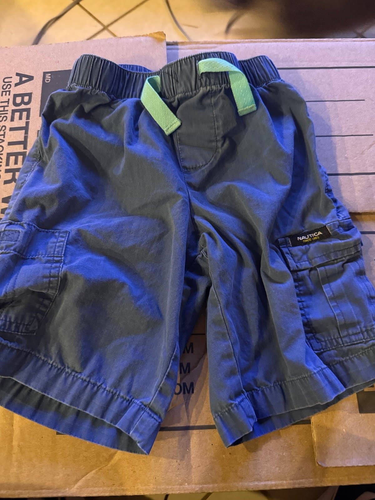 Nautica Boys Blue Cargo Shorts 4T