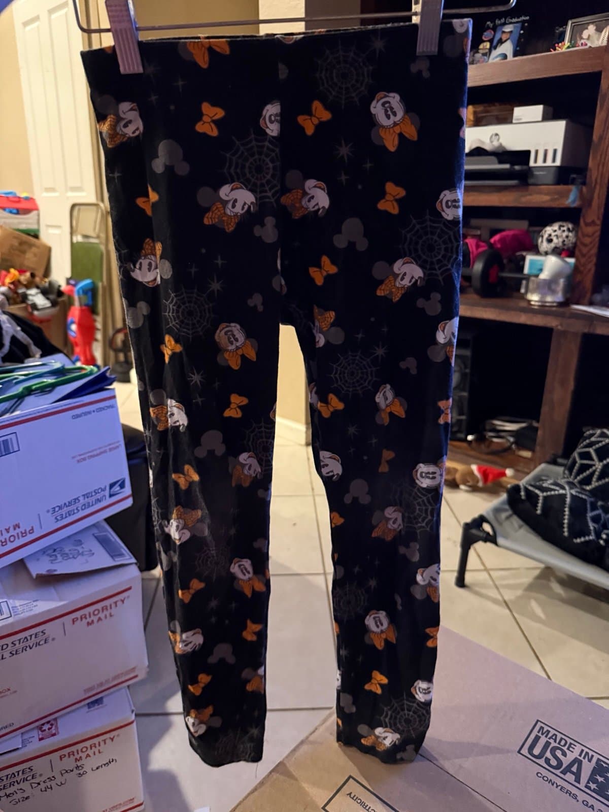 Girls Disney Halloween Minnie Mouse Leggings Size 8