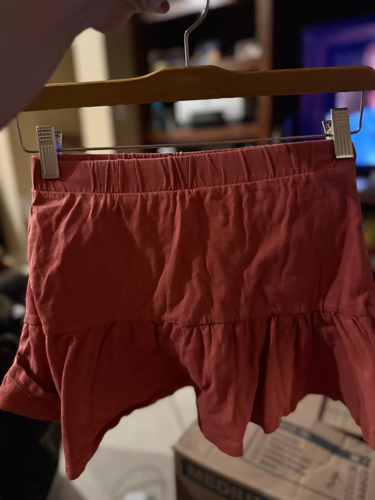 Old Navy Rust Ruffle Skirt M (8)