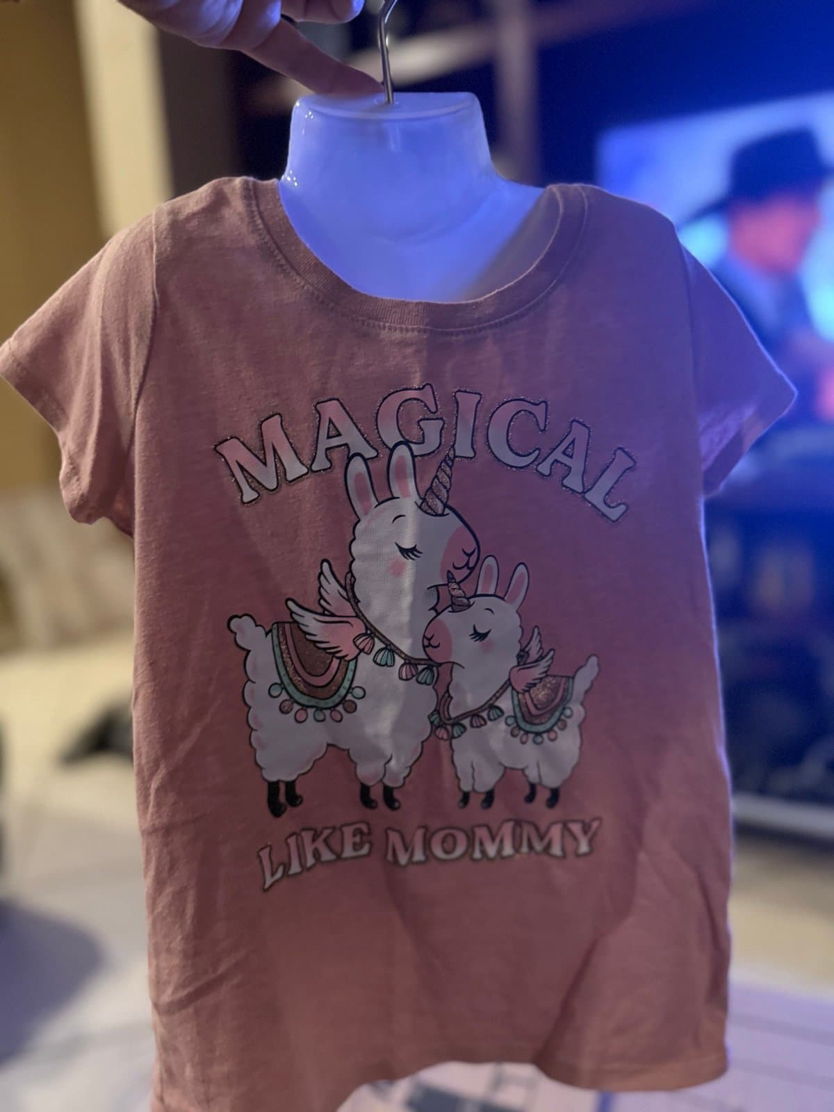 The Children's Place Pink 5T Magical Like Mommy Llama Unicorn T-Shirt