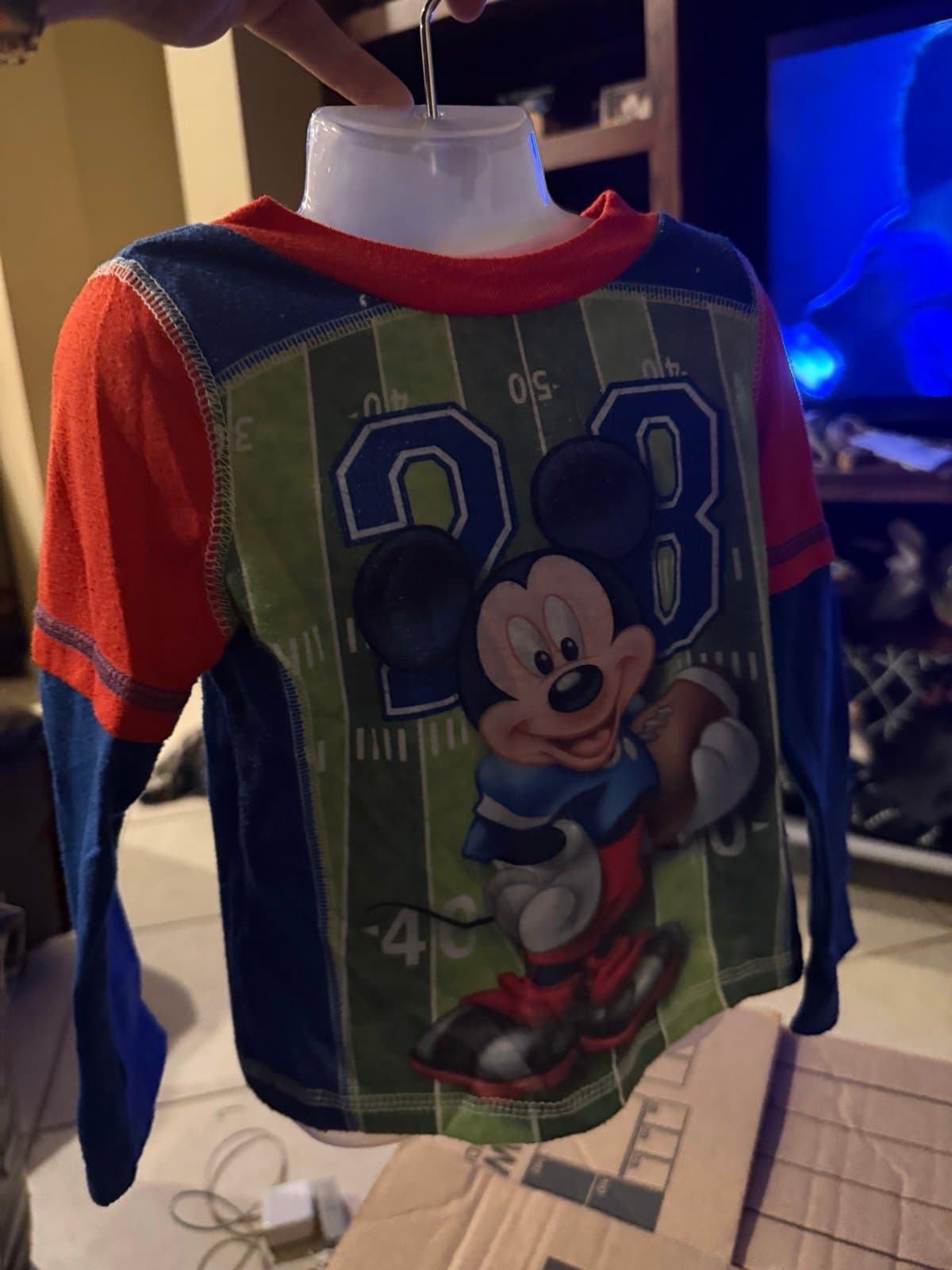 Disney Mickey Mouse Football Long Sleeve Shirt 18M