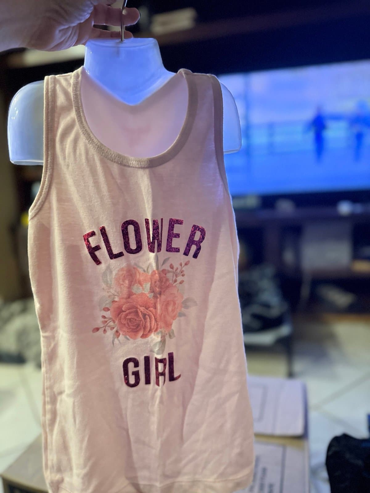 Cat & Jack Flower Girl Tank Top M (7/8)