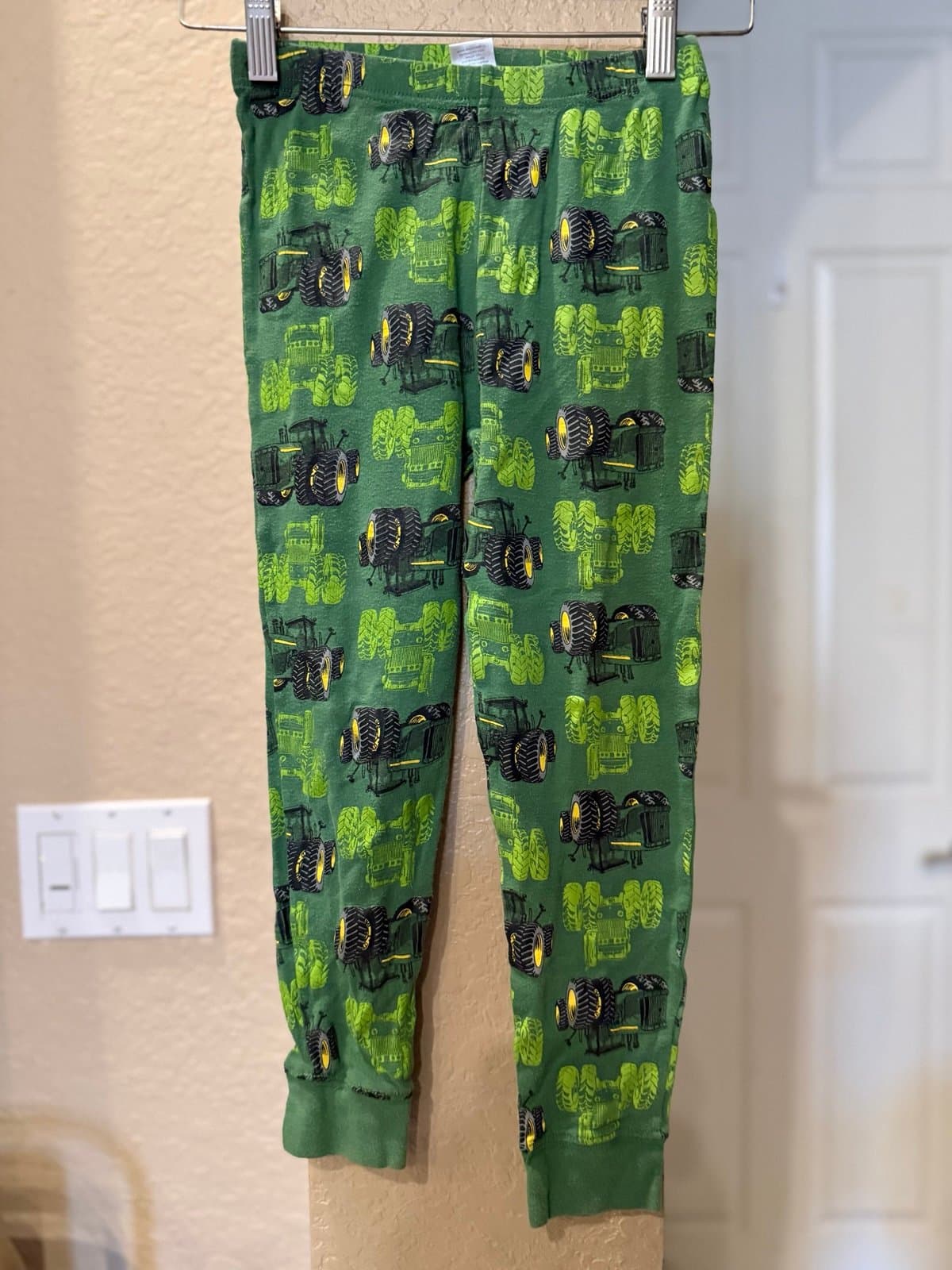 Green Tractor Pajama Pants Size 6