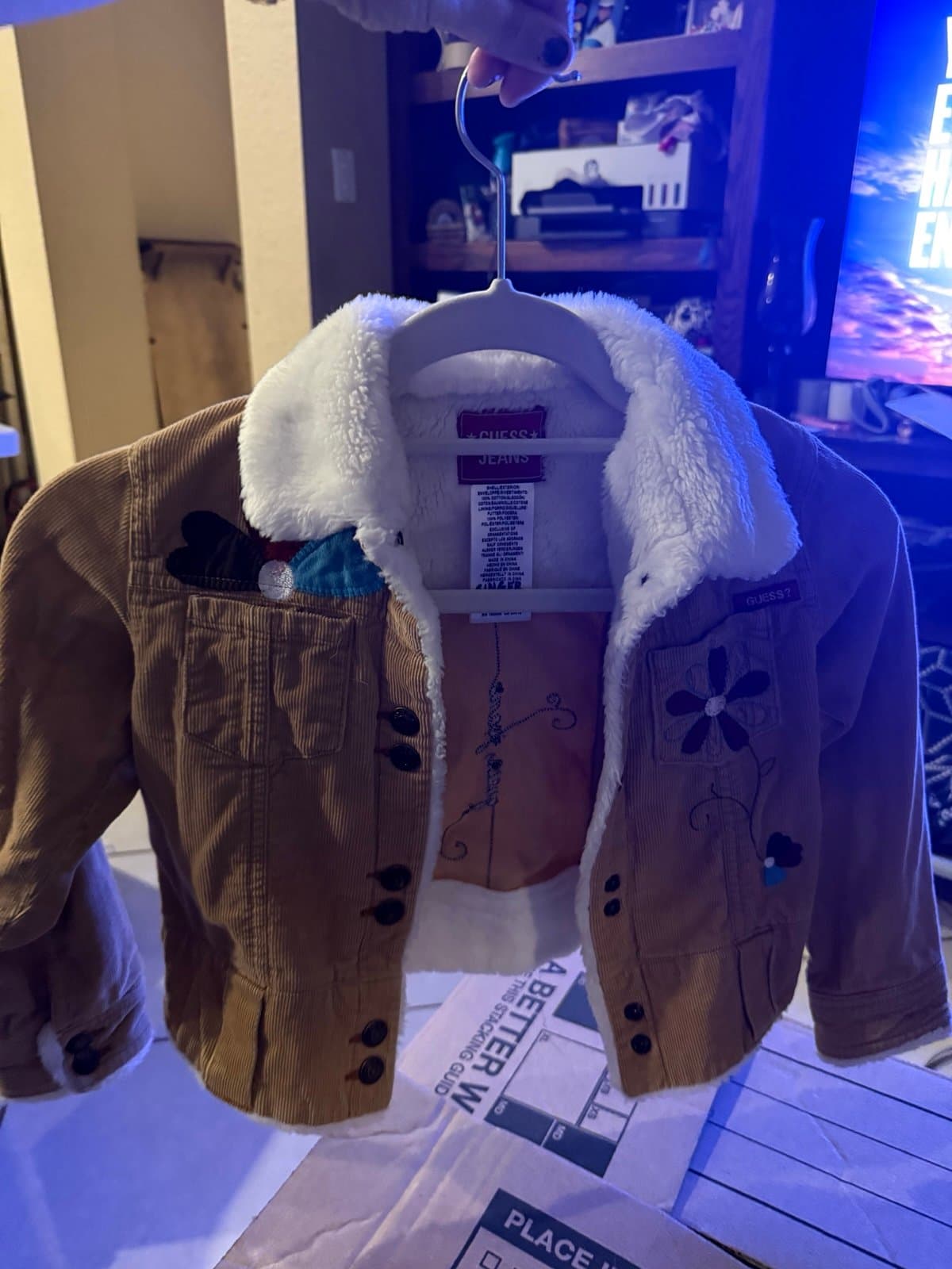 Guess Jeans Girls Corduroy Jacket Size 6