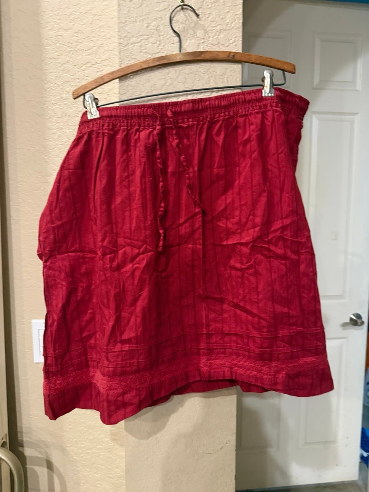 Eddie Bauer Red Skirt XXL