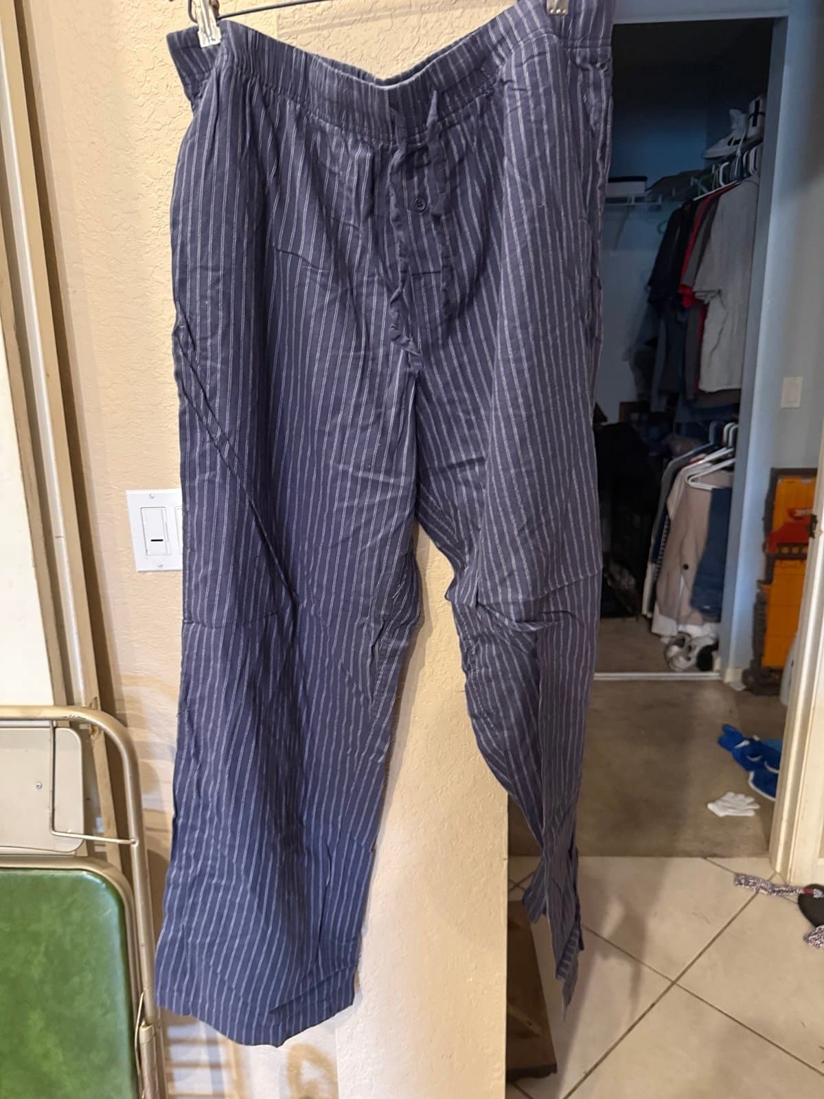 Mens Goodfellow & Co XL Blue Striped Pajama Pants