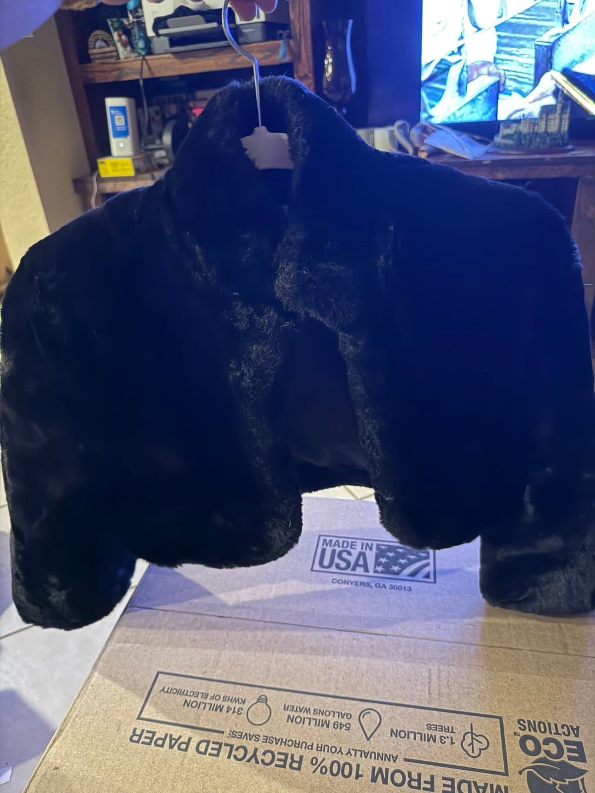 Girls xhilaration. Black Faux Fur Bolero Jacket Small