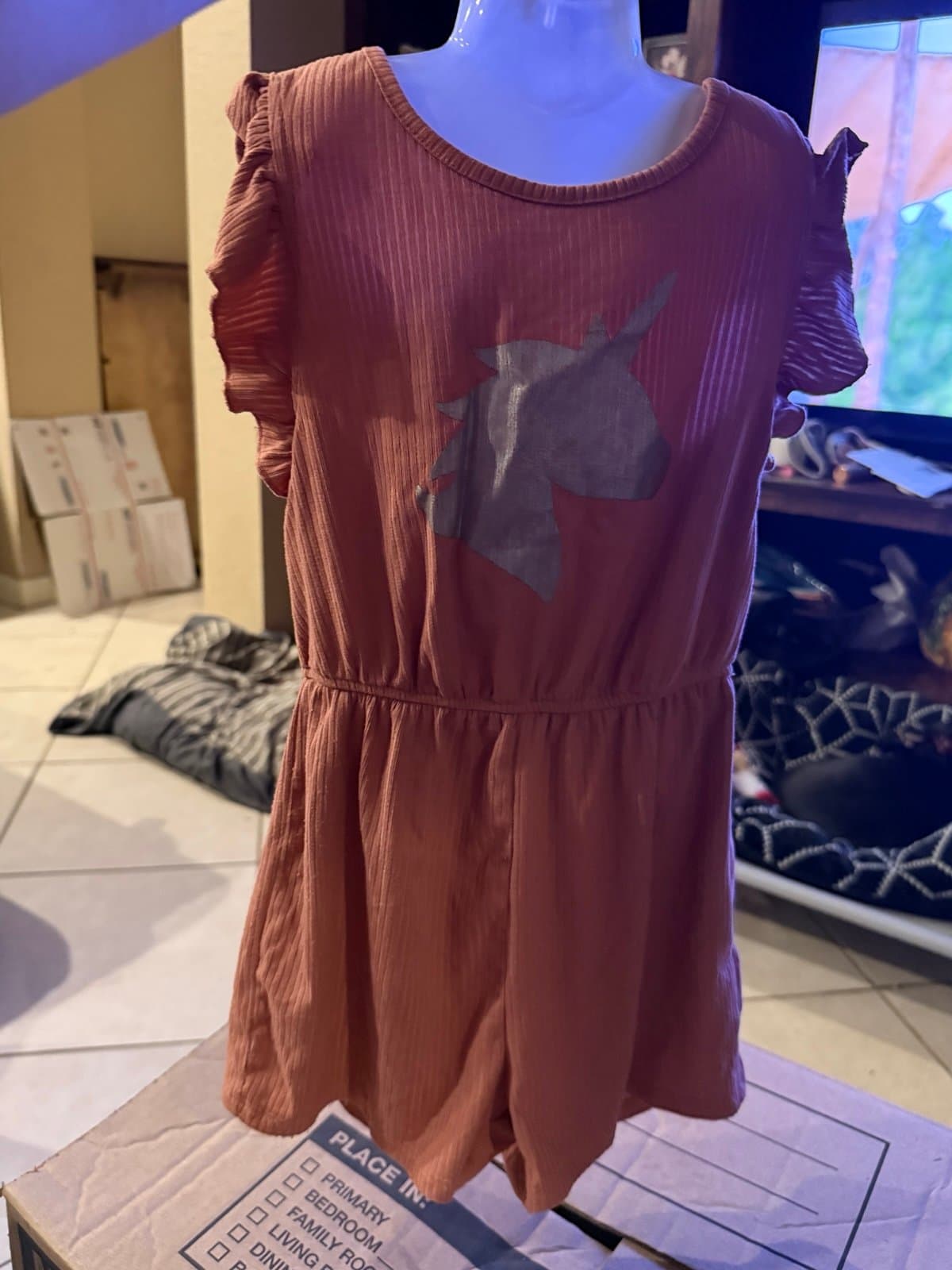 Young Hearts 6X Unicorn Romper