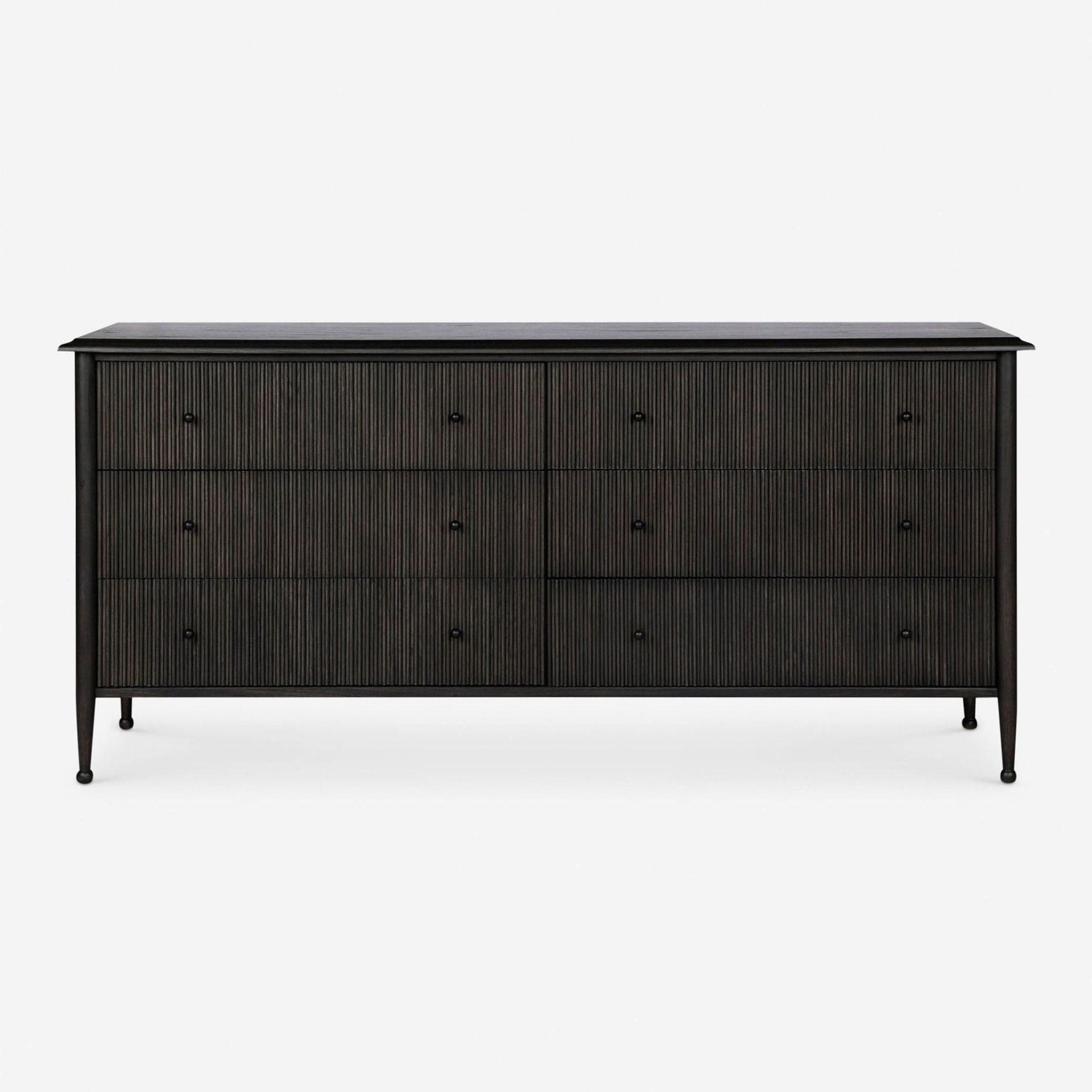 Lulu and Georgia Eloise Modern Smoked Black 6-Drawer Dresser
