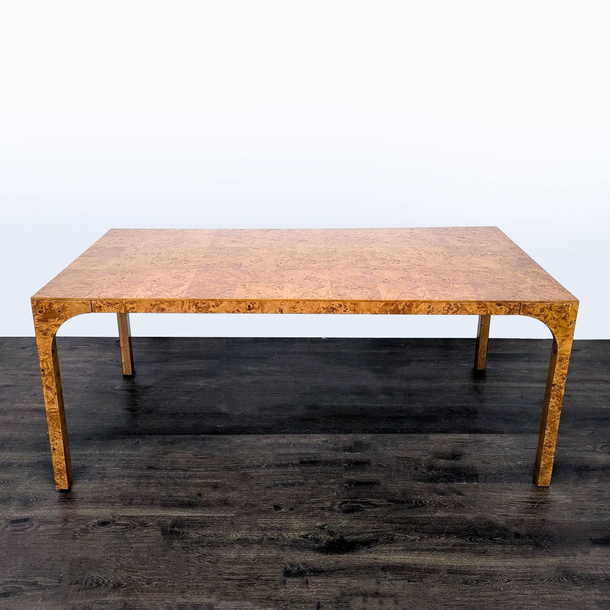 CB2 Burlwood Veneer Dining Table