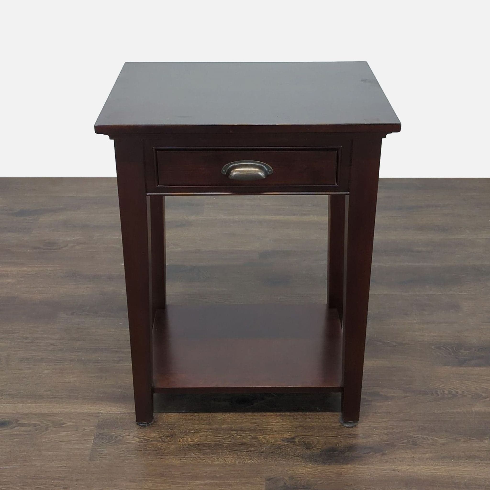 Pottery Barn One Drawer End Table with Shelf