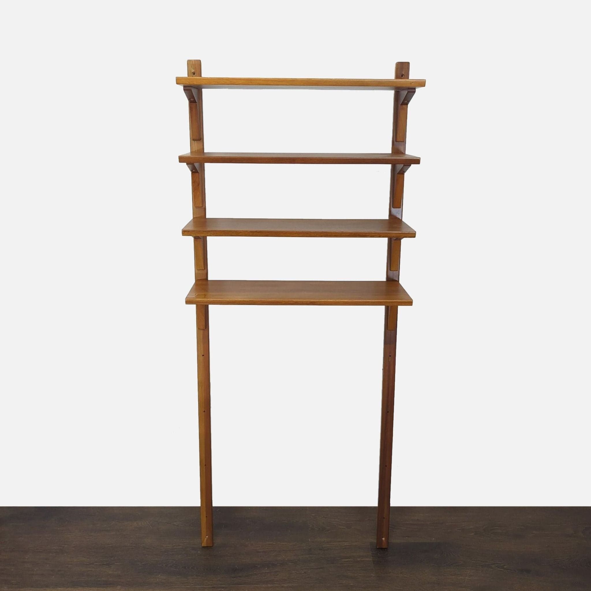 West Elm Wooden Bookshelf with 4 Shelves – Modern Wall Unit