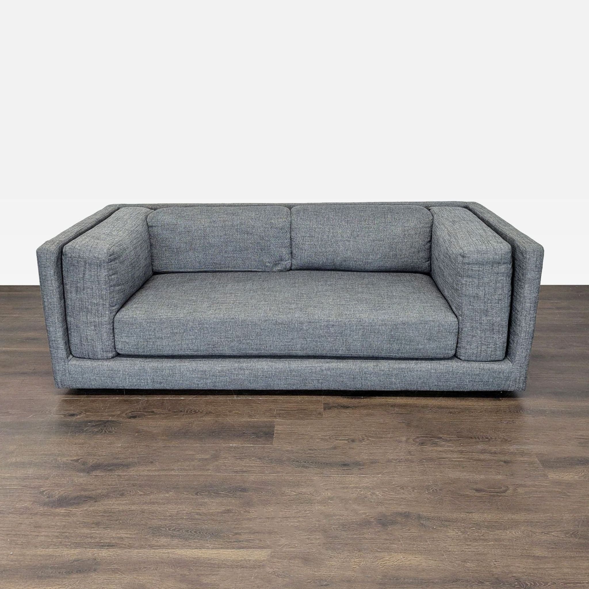 CB2 Bolla Modern Grey 3-Seat Sofa