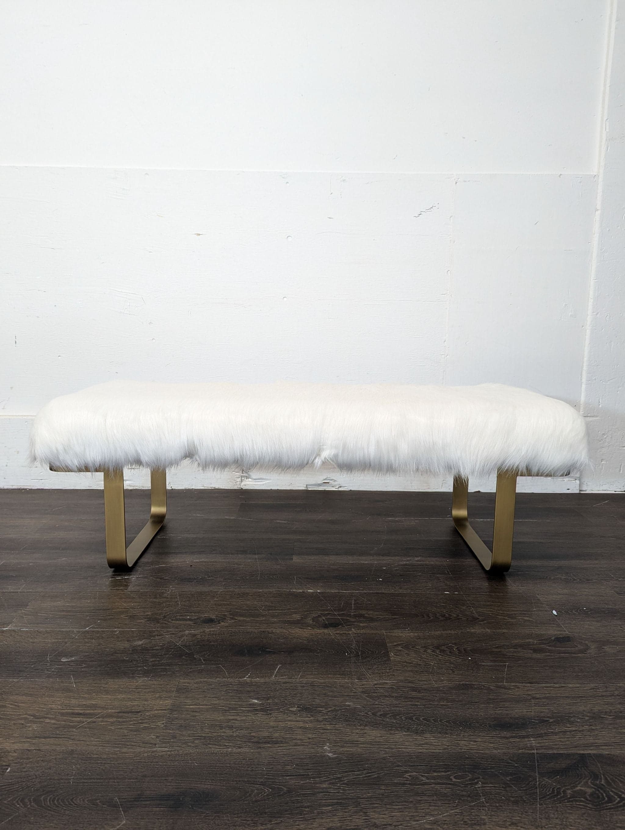 Restoration Hardware Faux Fur Bench