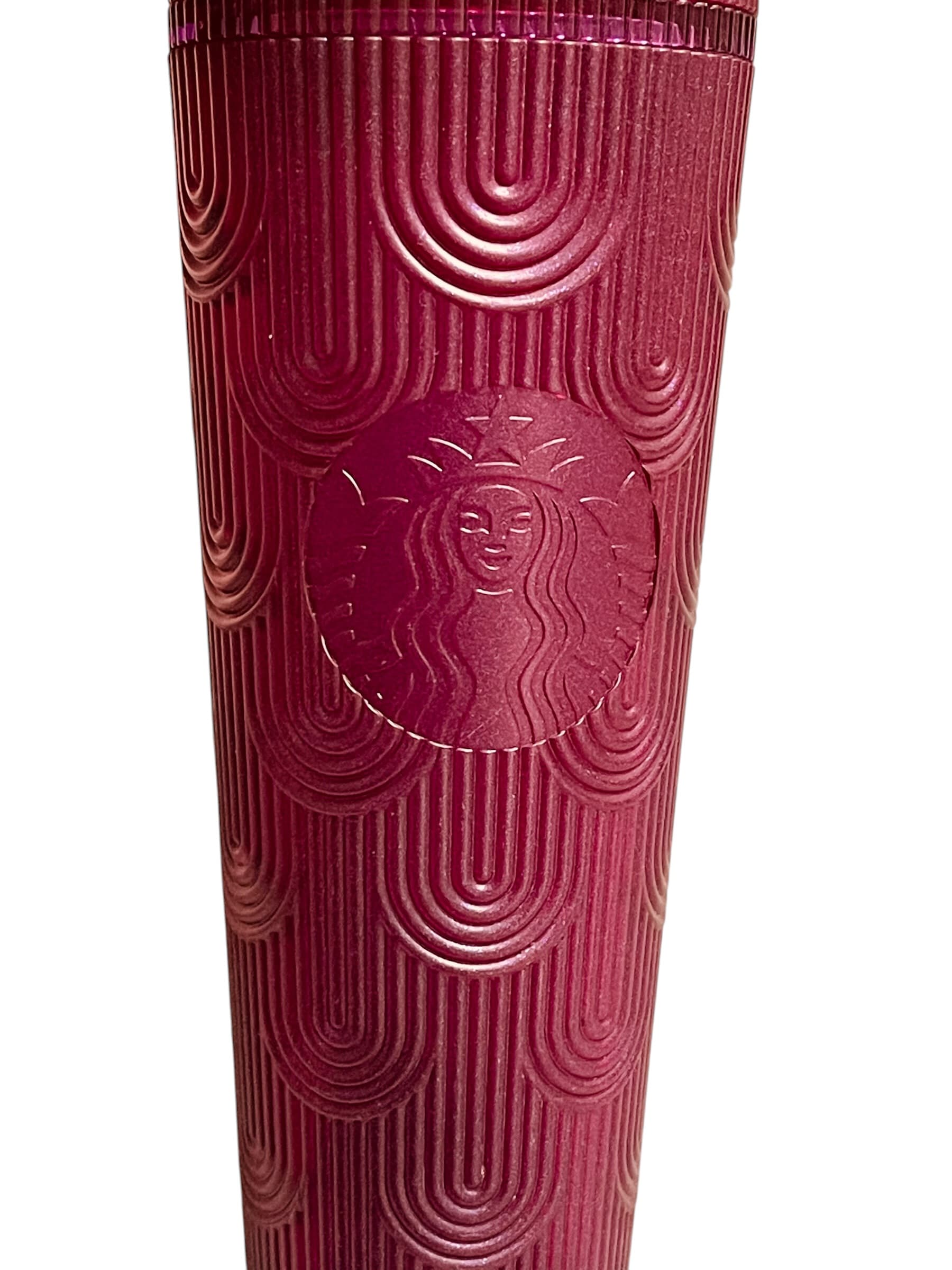 Starbucks Tall Purple Drink Cup with Rainbow design