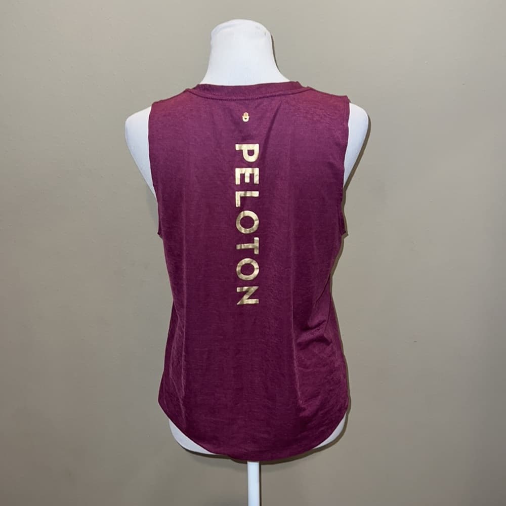 Spiritual Gangster Maroon Tank with Gold Graphic