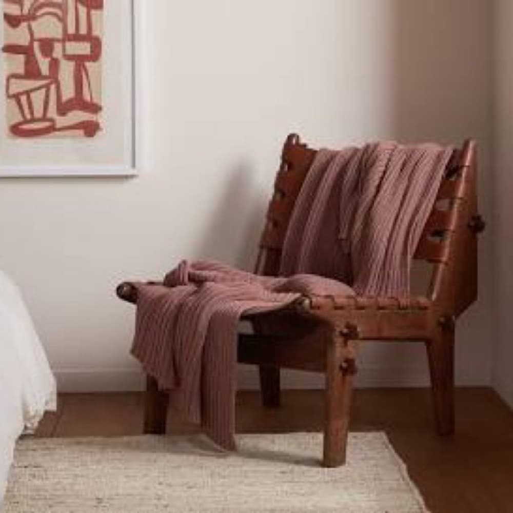 Parachute Rose Pink Knit Throw Blanket