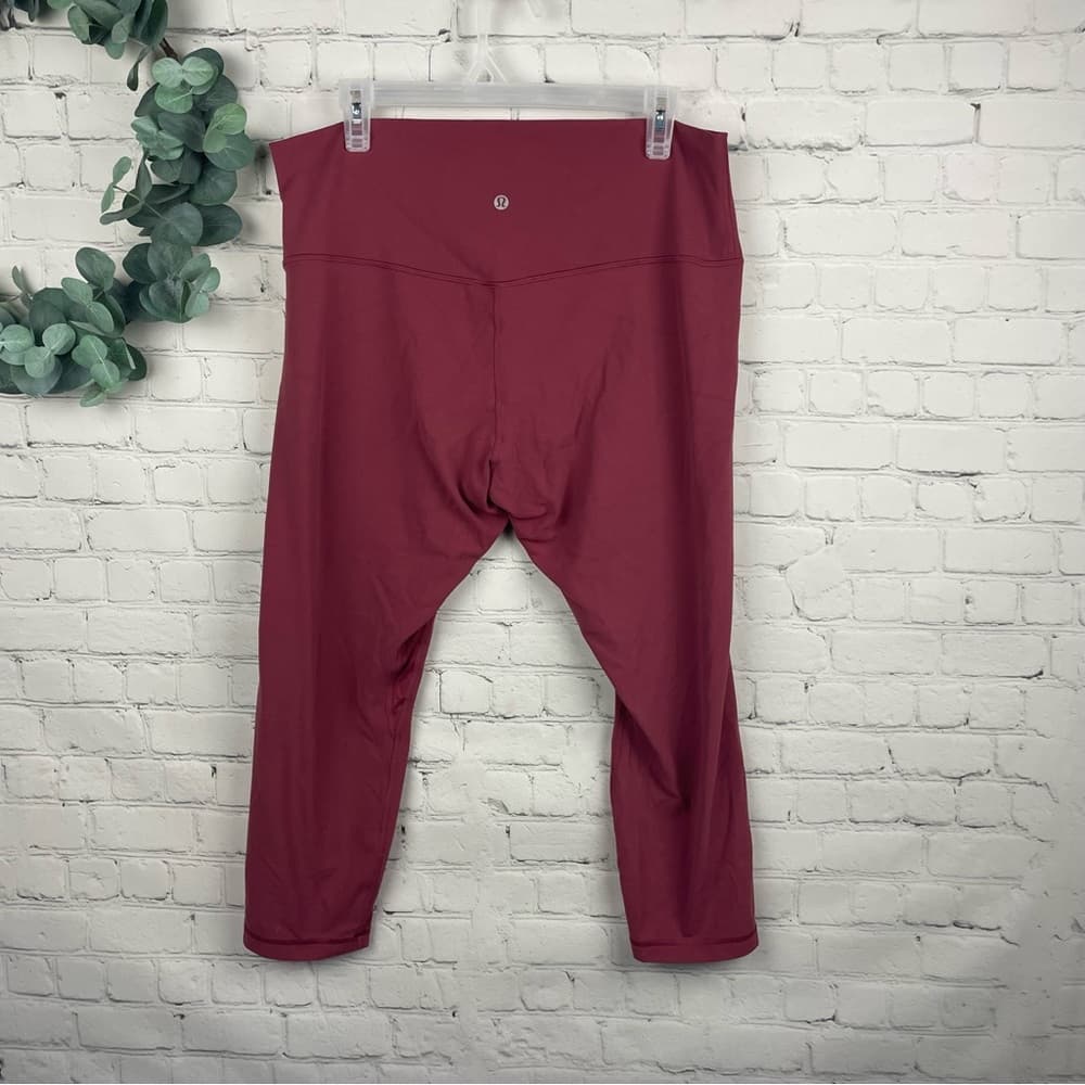 lululemon athletica Burgundy High-Rise Cropped Leggings