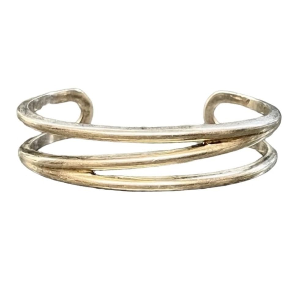 Tiffany & Co Crossover ZigZag Z Modernist Cuff Sterling Silver 925 Bracelet