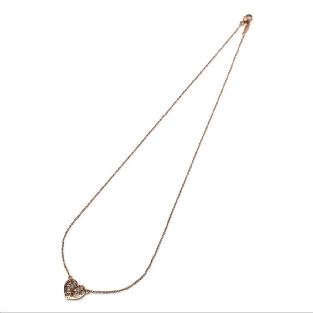 RARE Retired Tiffany & Co. METAL Rubedo Enchanted Heart Necklace 16”