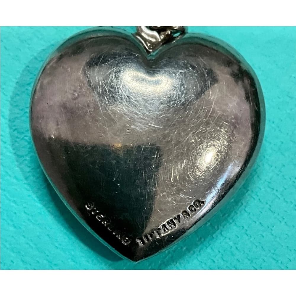 Tiffany & Co. Vintage Sterling Silver Puffy Heart Pendant