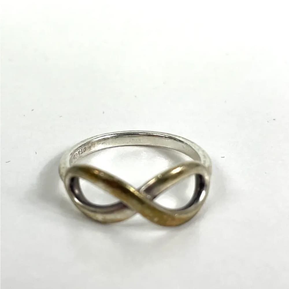 Tiffany & Co 925 Sterling Silver Infinity Figure Eight Ring Size 5.5