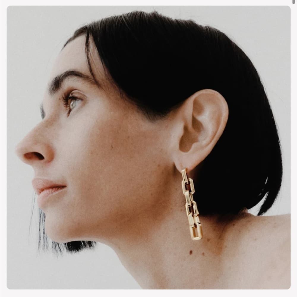 EDDIE BORGO 12kp supra link drop earrings