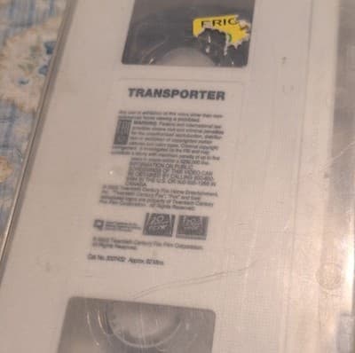 20th Century Fox Home Entertainment Transporter VHS with Rare white cover 2002