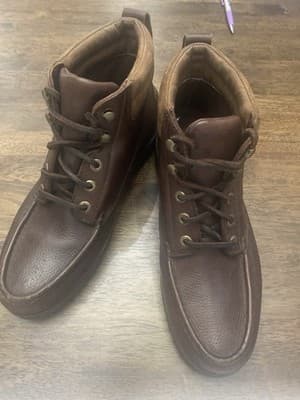 Eddie Bauer Mens Gore Tex Leather Hiking Boots Sz 11 Brown Waterproof Boots