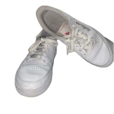 Reebok Club Womens MEMT Bold White True Grey Sz 8.5