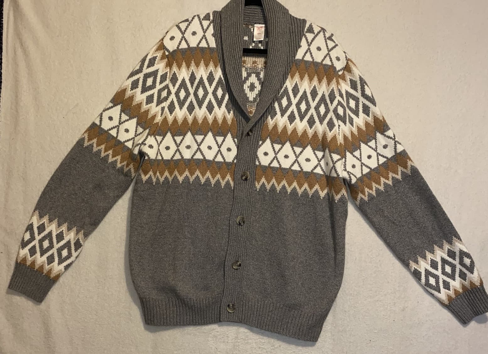 Grandpacore Lagenlook Heavy Cardigan Sweater Cotton Blend