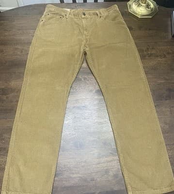 ~NWT Mens Tan Levi’s Corduroy Pants Size 33x30 Classic Prep Preppy