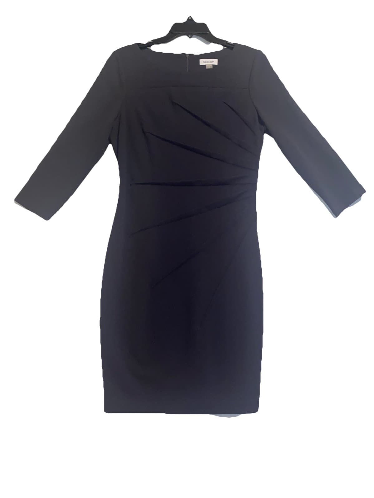 Calvin Klein Office Siren Work Business Gray Dress Classic Slimming