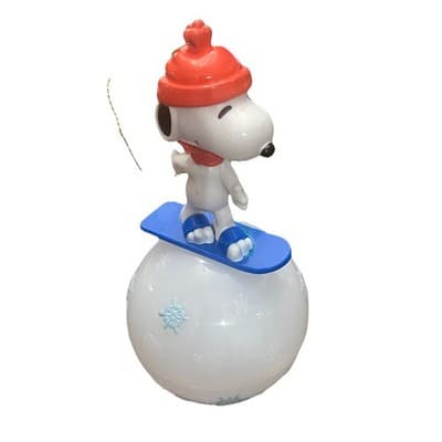 Snoopy Snow Boarding Christmas Ornament Festive Holiday5.5” Tall
