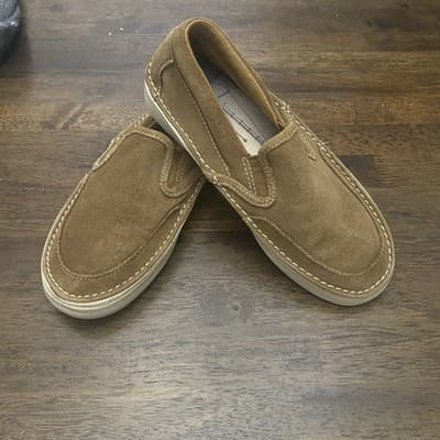 Sperry Leather Boys Largo Slip On Shoes Size 4m Back To School