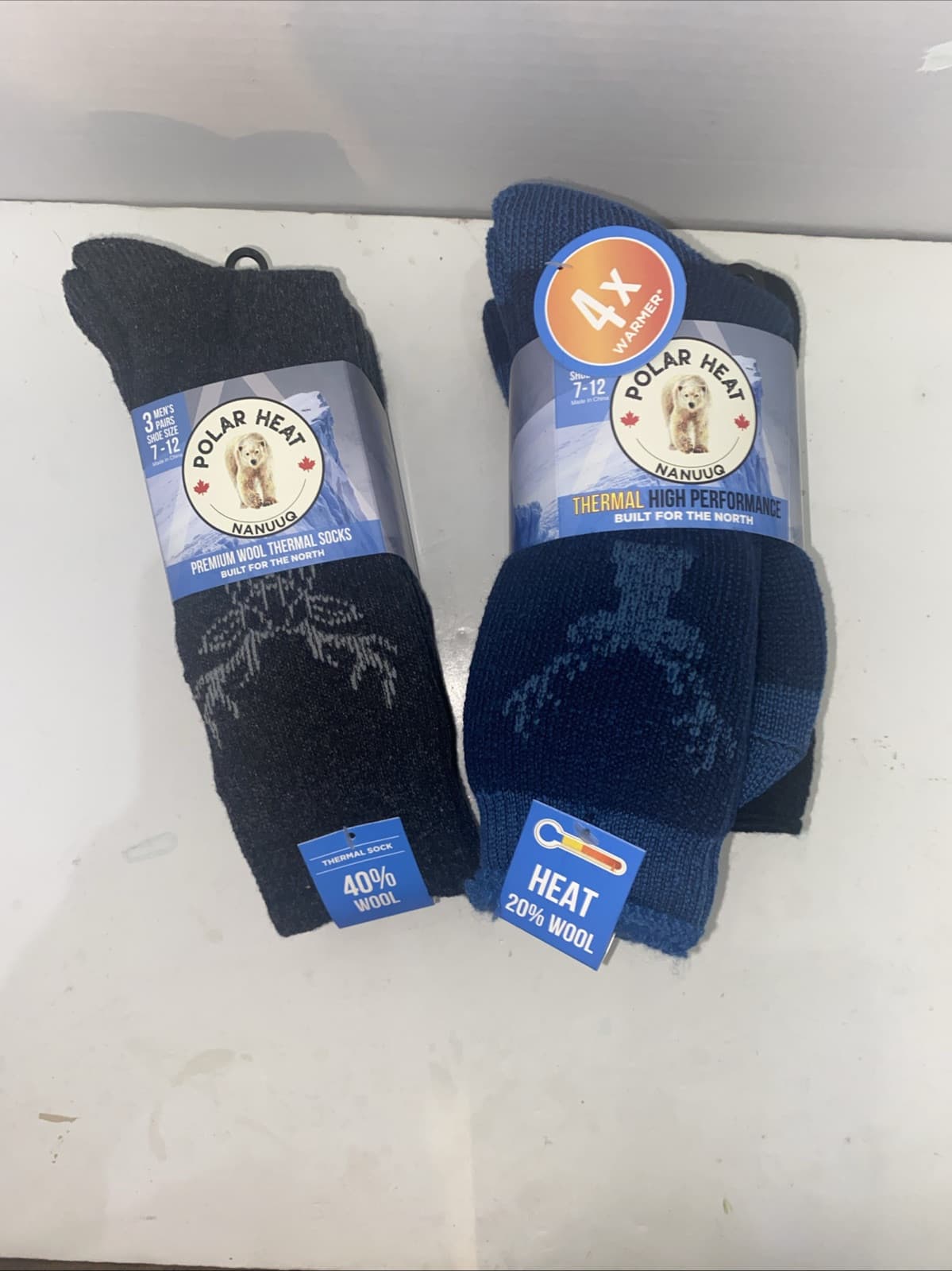 Thermal Wool Blend Socks 6 Pair Sz 7-12